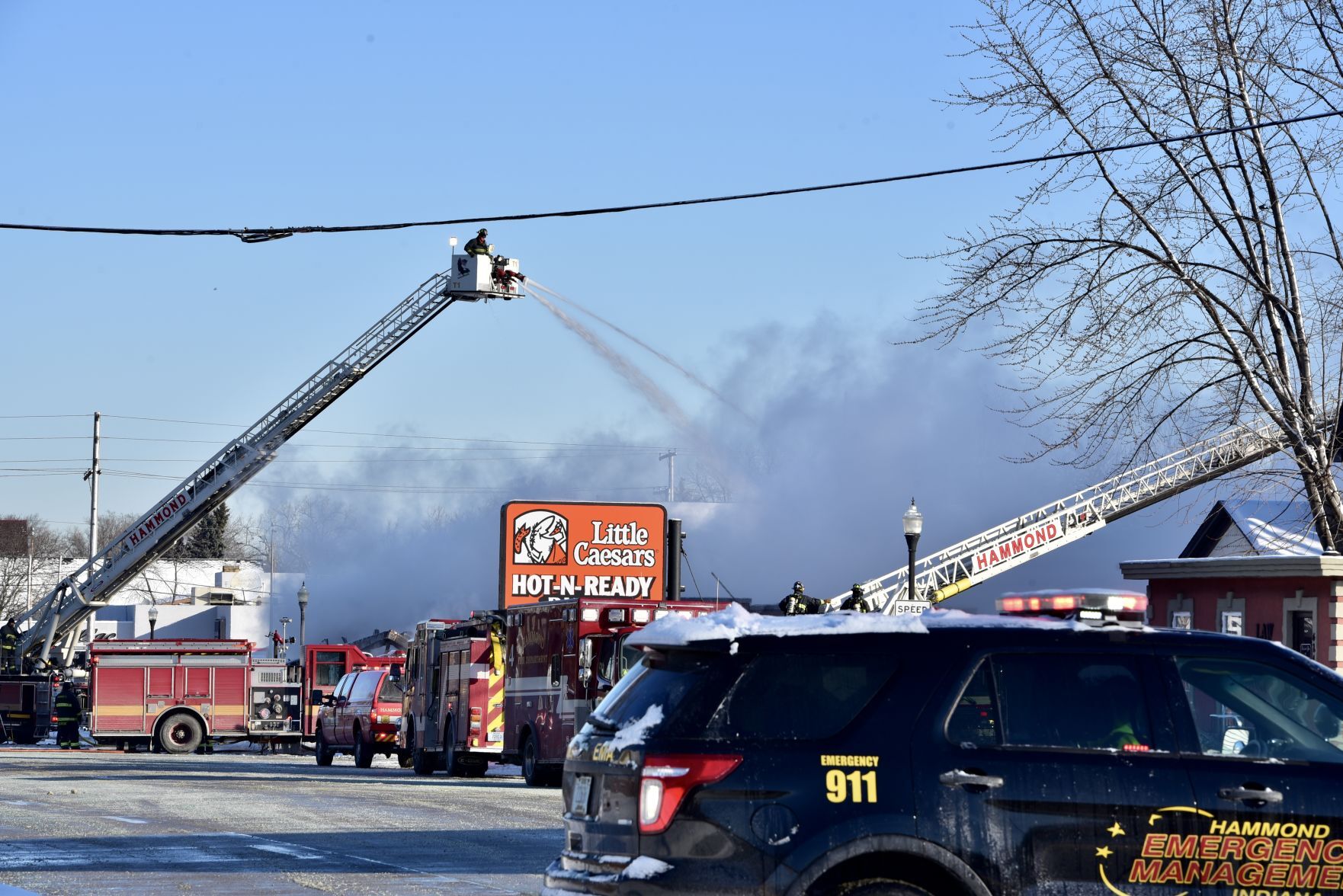Fire Fighters battle Extra Alarm fire in Frigid Weather